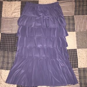 Girls Size 6 Grey Ruffle Layered Skirt